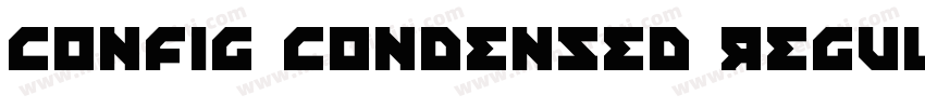 Config Condensed RegularVersion 1字体转换